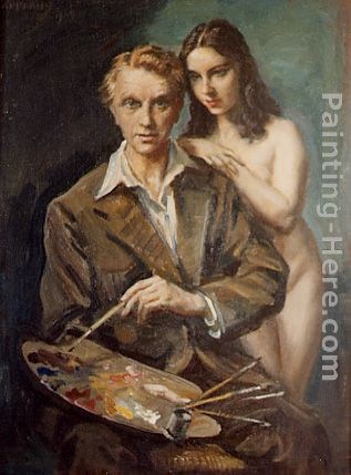 George Owen Wynne Apperley El artista y su modelo